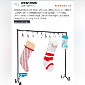 Black Stocking and Ornament Hanger Display